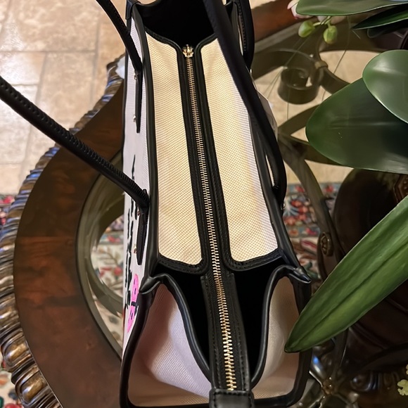 Kate Spade New York NWT ELLA LADYBUG TOTE BAG- Canvas w/Pebble Leather Trim - Picture 11 of 17